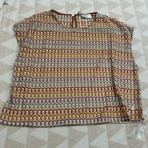 Sojourn short story boutique multicolor sleeveless crochet top